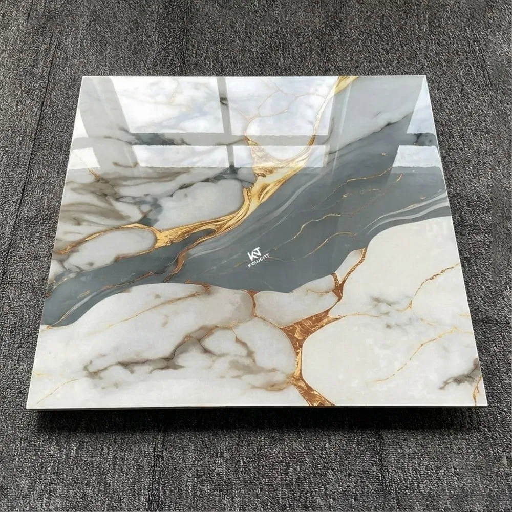 Wholesale Home Hot Selling Luxury 60X60 mm Carreaux En Mabres Gold Marble Look Polished Porcelain Floor Tiles 60X60 for Room