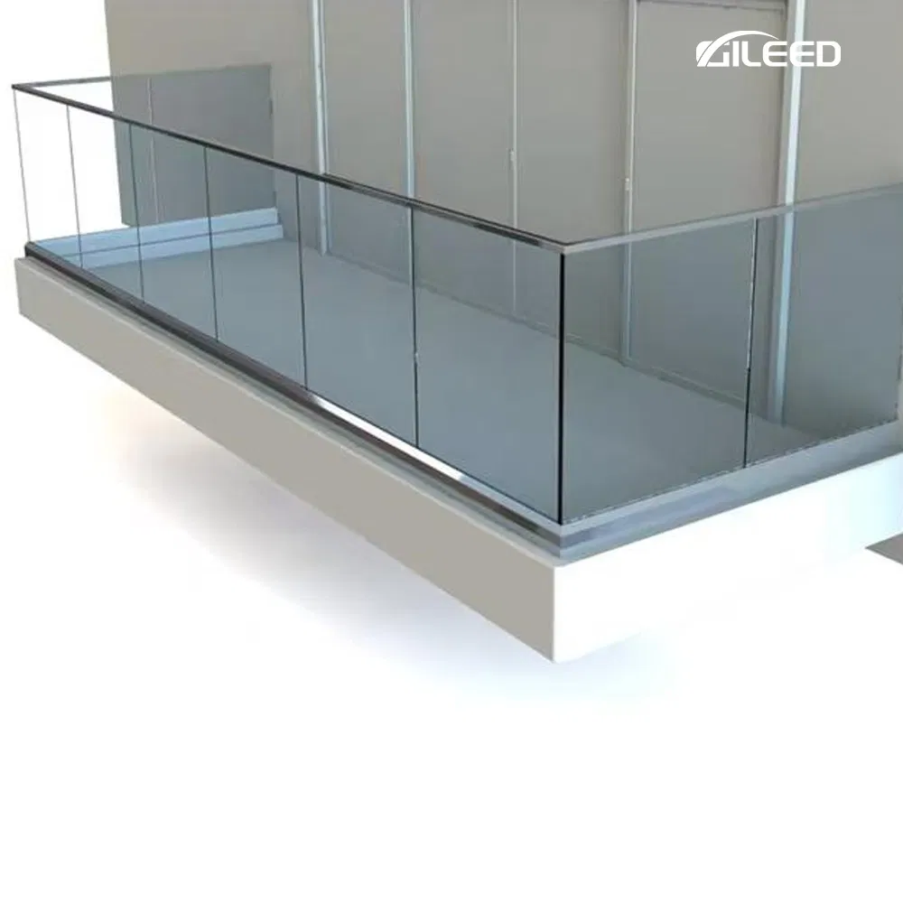 Balustrade Handrails Profile Tempered Glass Balcony Aluminum U Channel Stairs Baluster
