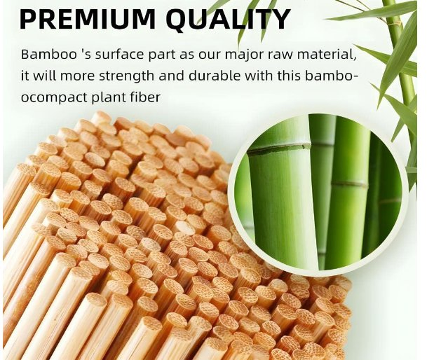 2000PCS Bamboo Round Double-Ended Toothpicks for Cleaning of Appetizer Fruits and Teeth Cleaning