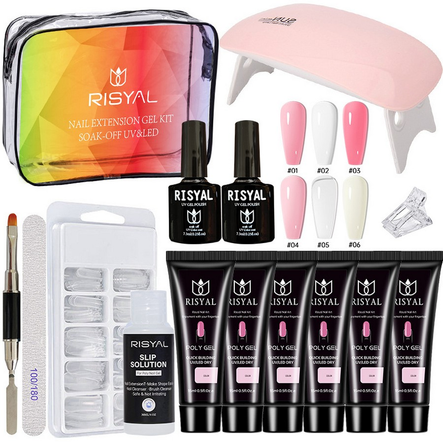 Gel X Nails Glue Gel Hema Free Gel Polish Salon Color Pink Neon Green Colors Polish