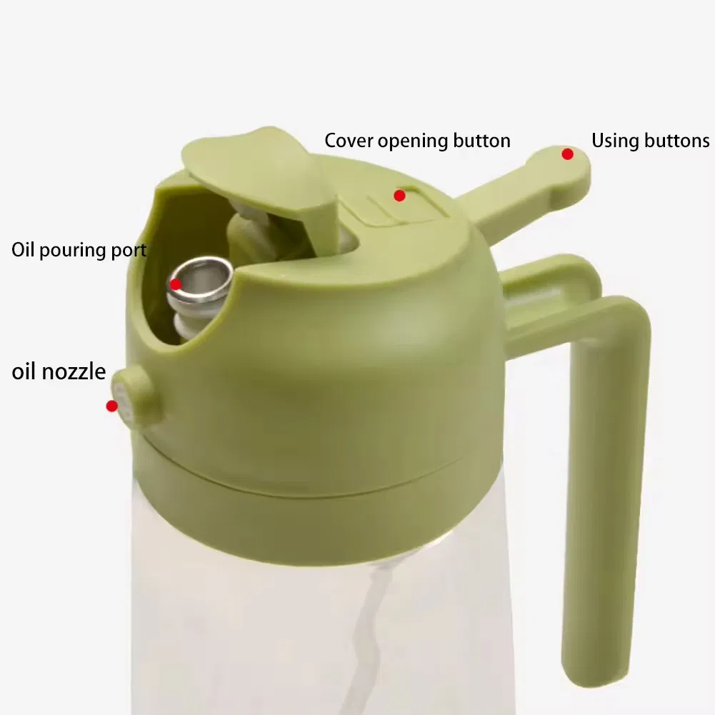 Fast Shipping 470ml Olive Oil Sprayer Glass Bottle 2 in 1 Kitchen Cooking Oil Spray & Dispenser Set with Color Box Spray Bottle for Olive Oil