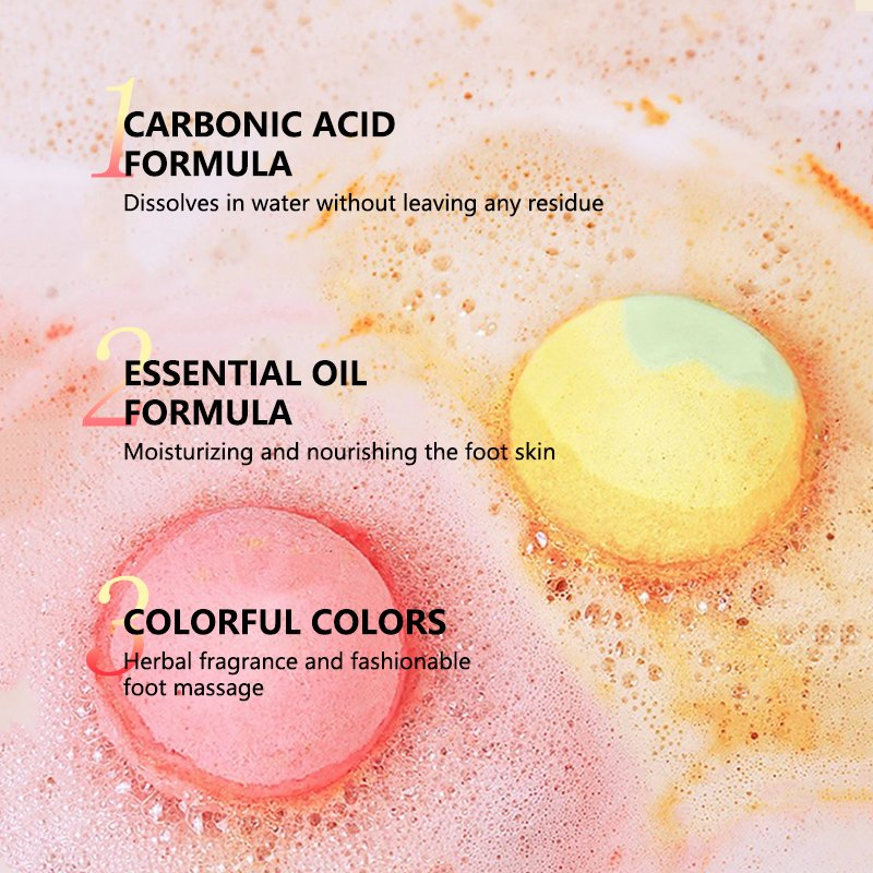 Hot-Selling All Natural Organic Ingredient Bubble Vegan Colorful Balls SPA Handmade Bath Bombs