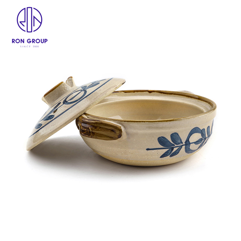 Japanese Style Restaurant Food Grade Clay Fire Cooking Pot Ceramic Casserole Terracotta Pot