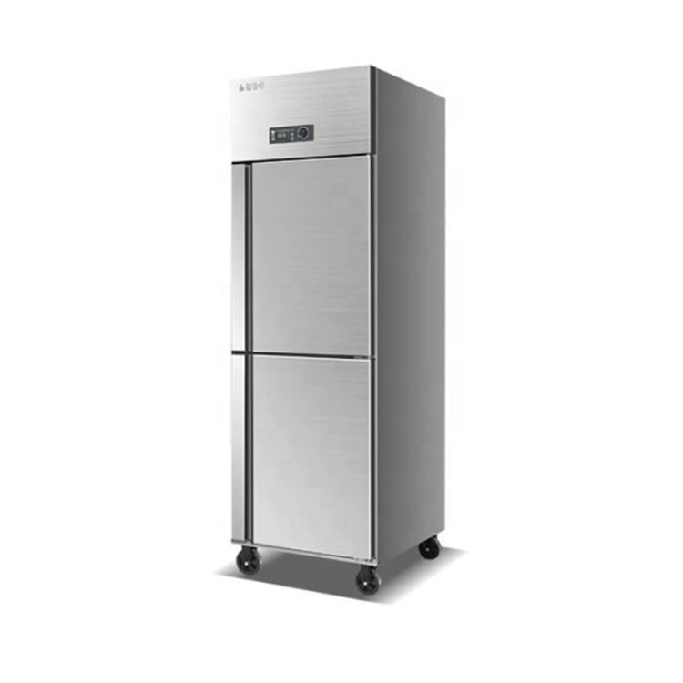 Commercial Stainless Steel Large Capacity Four-Door Double-Temperature Freezer with Thickened Construction