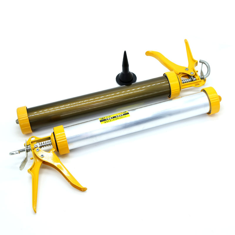 Aluminum Alloy Manual Sausage Caulking Gun 600ml Glass Silicone Gun Hand Tool