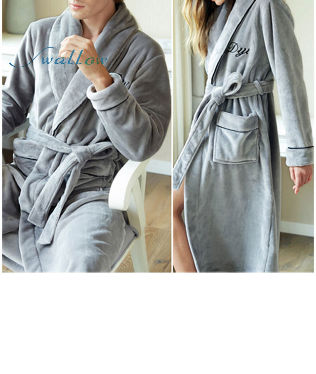 Coral Velvet Bathrobe with Green Fruit Collar, Velvet Bathrobes for Hotels and Spas