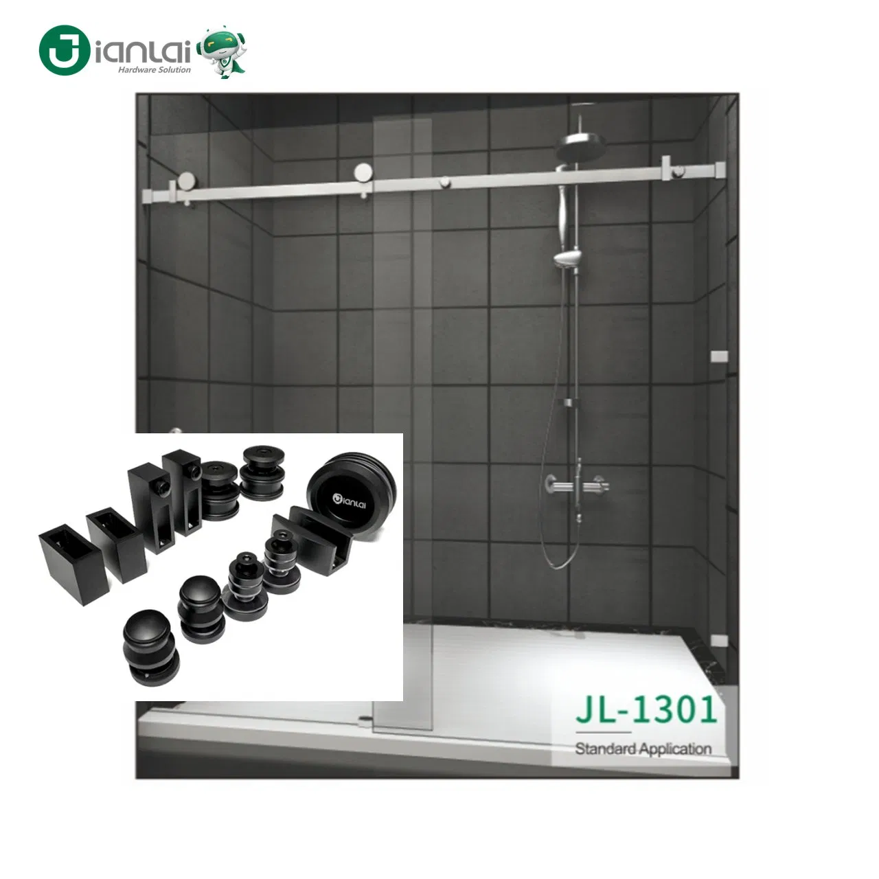 China Stainless Steel Glass Door Sliding Door Hardware Kit Shower Enclosure