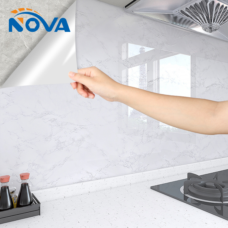 Black Marble Tile with PVC Interior Decoration Mildew-Proof Moisture-Proof Floor Wall Tile