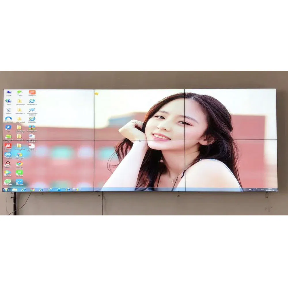 4.9mm VGA display screen LCD video wall panel with RS232