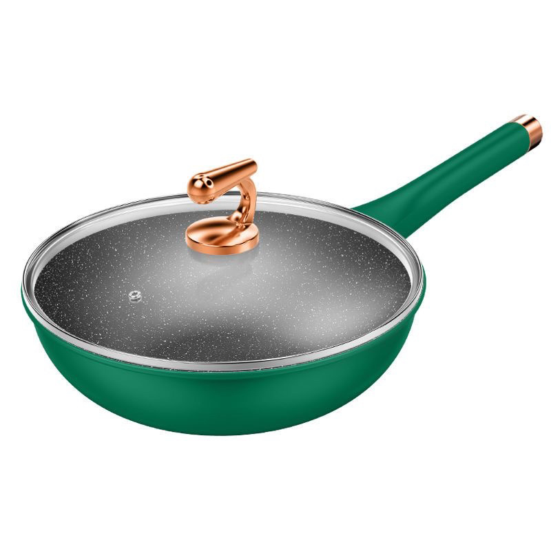Saute Nonstick Woks and Stir-Fry Pans with Cover for Men and Women