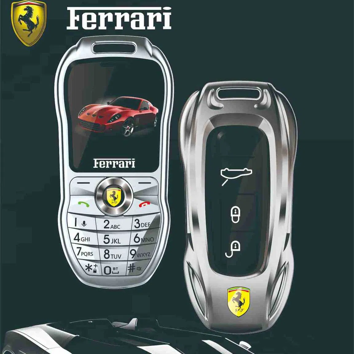 Мини-телефон в форме машинки, 1.44 дюйма, 2 SIM