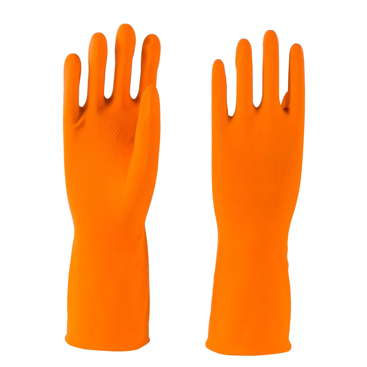 Household Cleaning Waterproof DIP Flock Lined Latex Gloves