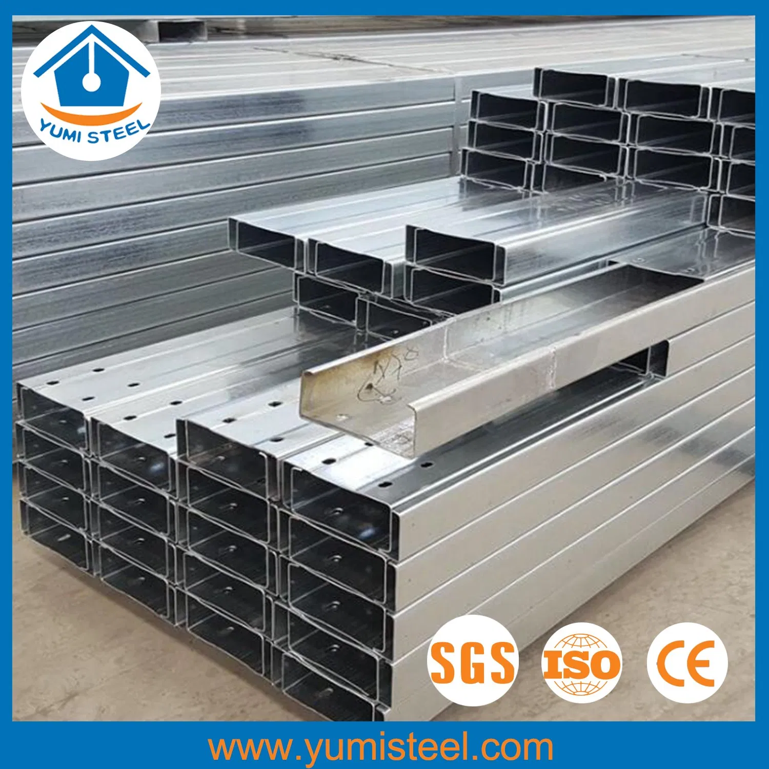 High Strength C100 Steel Purlin for Roof/Wall
