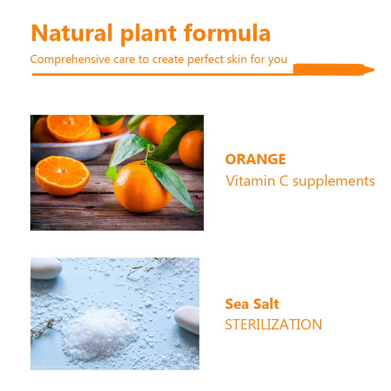 Beauty Cosmetics Skin Care Natural Organic Fruit Exfoliating Orange Body and Face Scrub