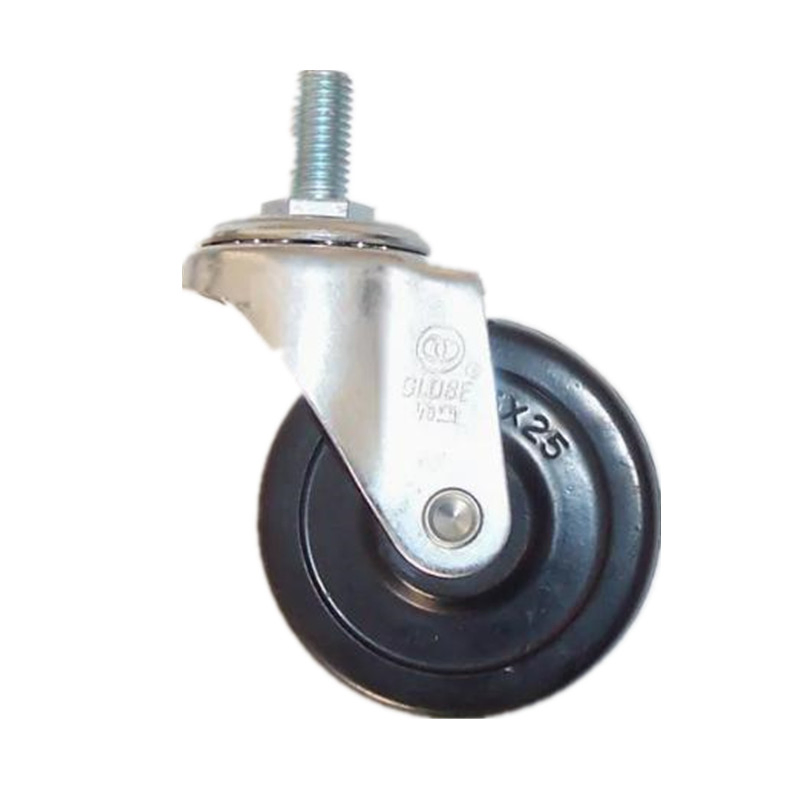 Rubber Castor Threaded Stem Castor Wheel Caster Scaffold 1.5 Inch Plastic Caster
