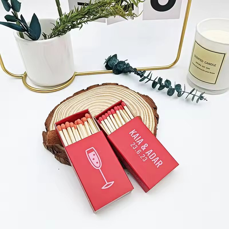 High Quality Customized Lower MOQ Long Wooden Stick Matches Safety Household Box Matches