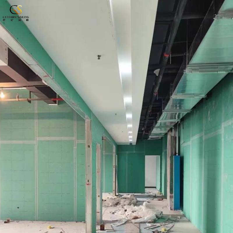 Modern Office Suspended Ceiling Acoustics 9mm Thickness Waterproof Gypsum Board with Paper Surface for Plasterboards