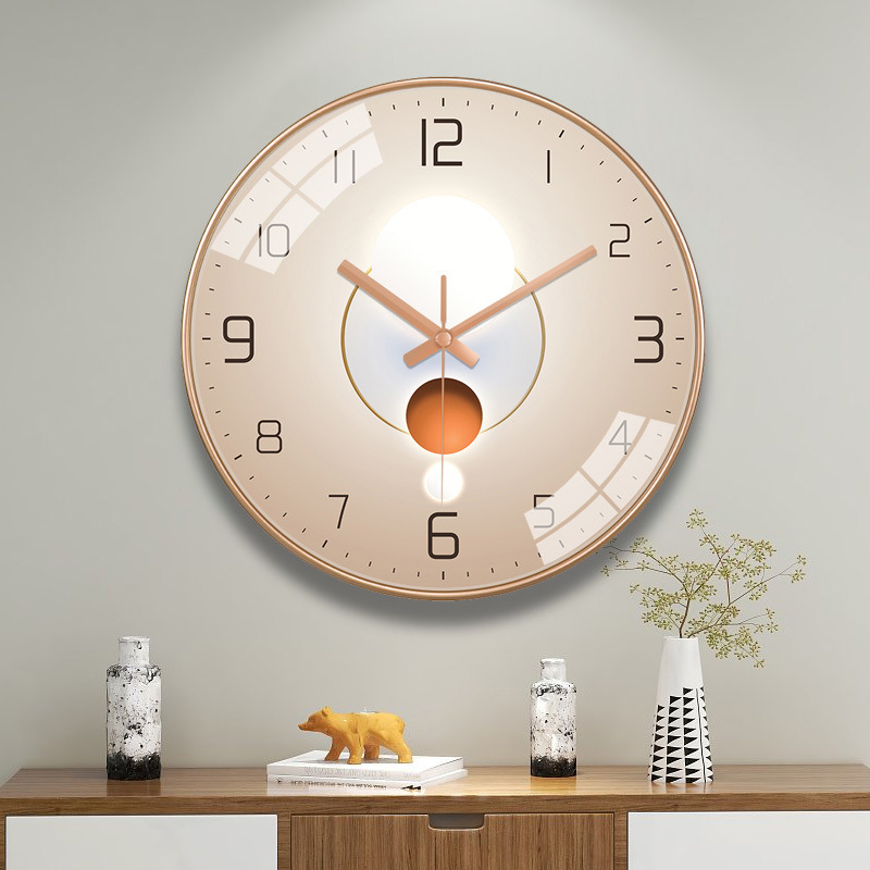 Elegant Minimalist Quartz Wall Clock for Modern Living Rooms