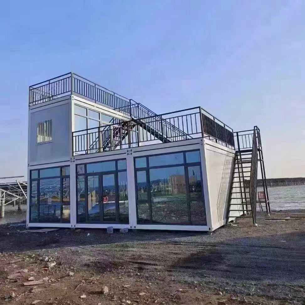 Luxury Light Steel Villa Sentry Box Guard House Office Building Shop Portable Prefab Homes Prefab Flat Pack Container House