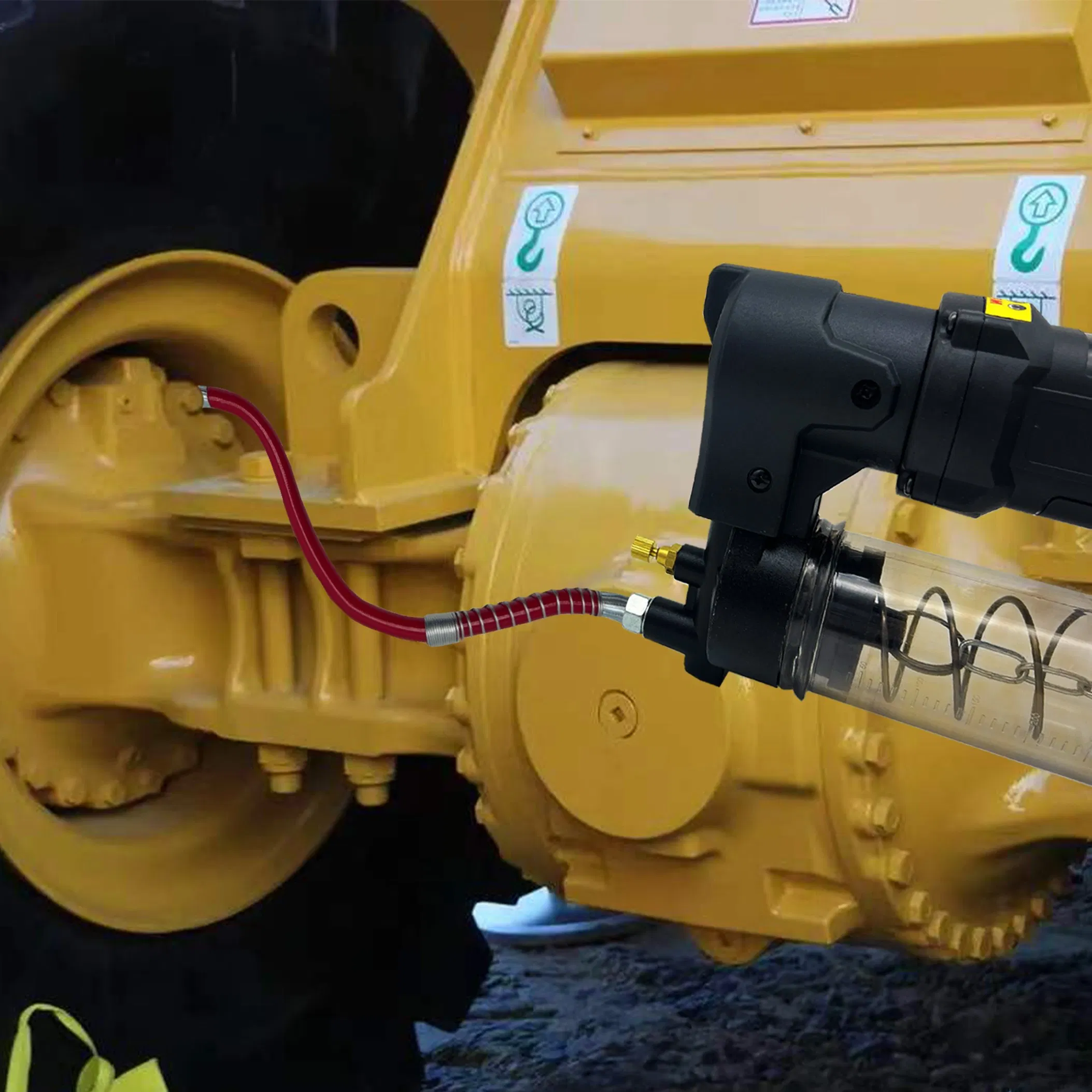 20V Wosai 600cc Rechargeable Visual Transparent Battery Cordless Electric Grease Guns