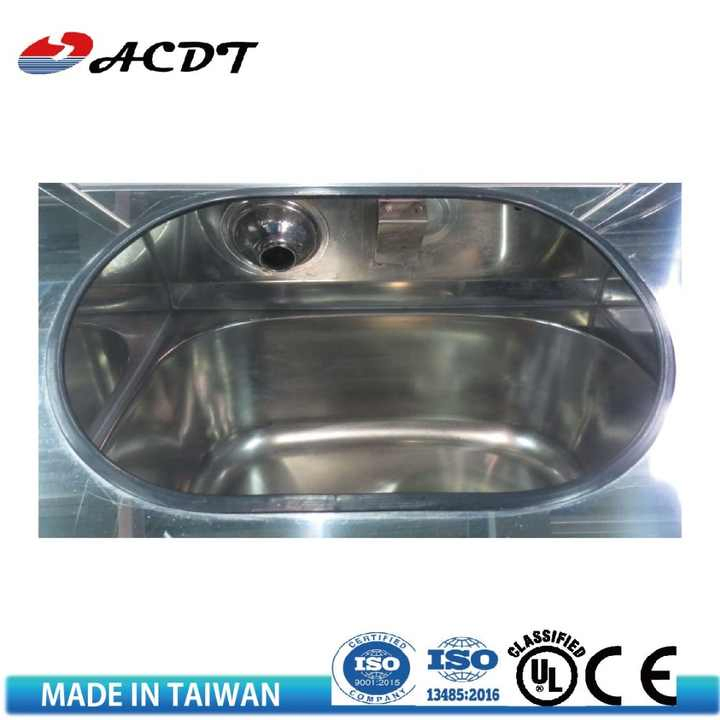 Hand Washing Sink Wash Basin with Automatic Sensor and Mirror Scrub Sink Induction Pedal Operated 304 Stainless Steel
