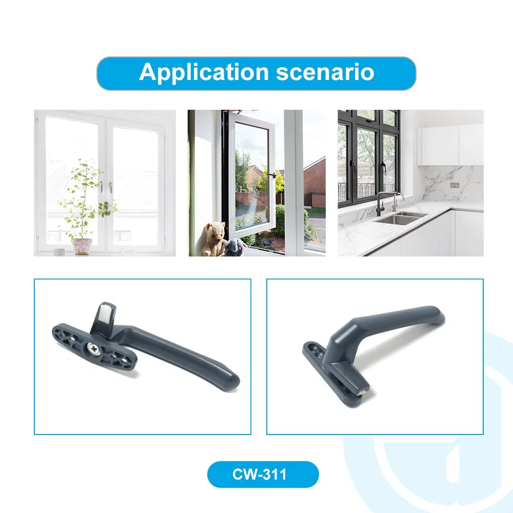 Transmission Handle Lock Casement Window Aluminum Alloy Accessories 7 Shape Handle