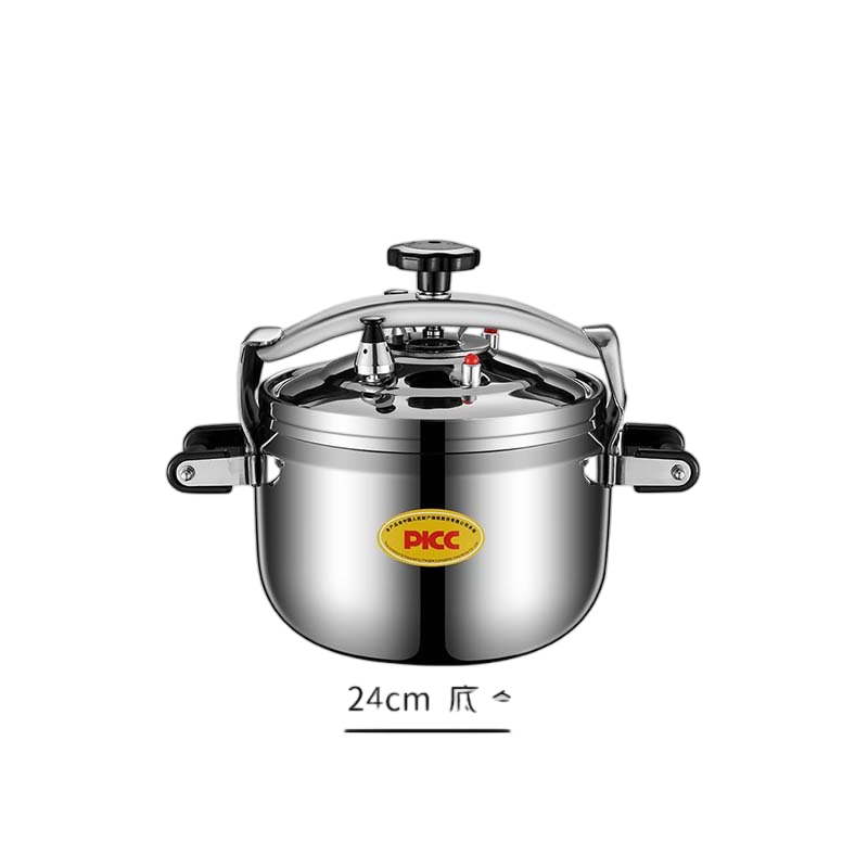 Customizable Logo Thick Stainless Steel Pressure Cooker in Black
