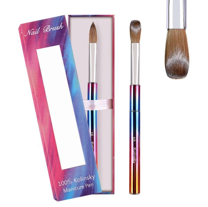 High Quality Kolinsky 3D Nail Brush for Acrylic Nails