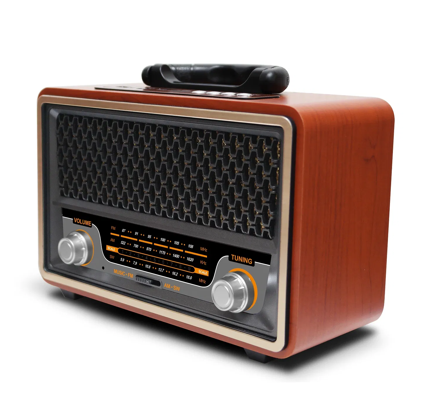 Retro Radio Bluetooth Multimedia Speaker USB TF MP3 Player Portable FM Am Radio