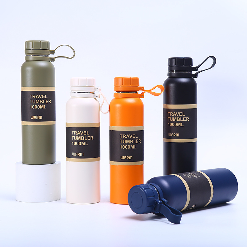 Custom Logo Reusable Water Bottles Double Wall Vacuum Flasks Metal Gym Thermoses Sports Insulated Stainless Steel Water Bottles