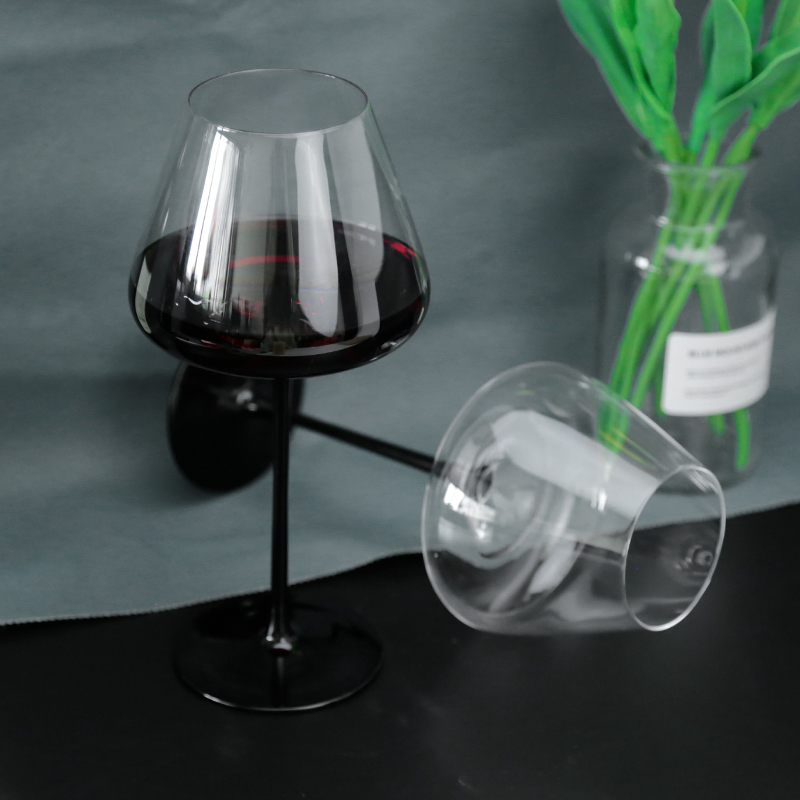 High Quality European Concave Wine Lead Free Crystal Glass Goblet White Wine Bordeaux Burgundy Glass