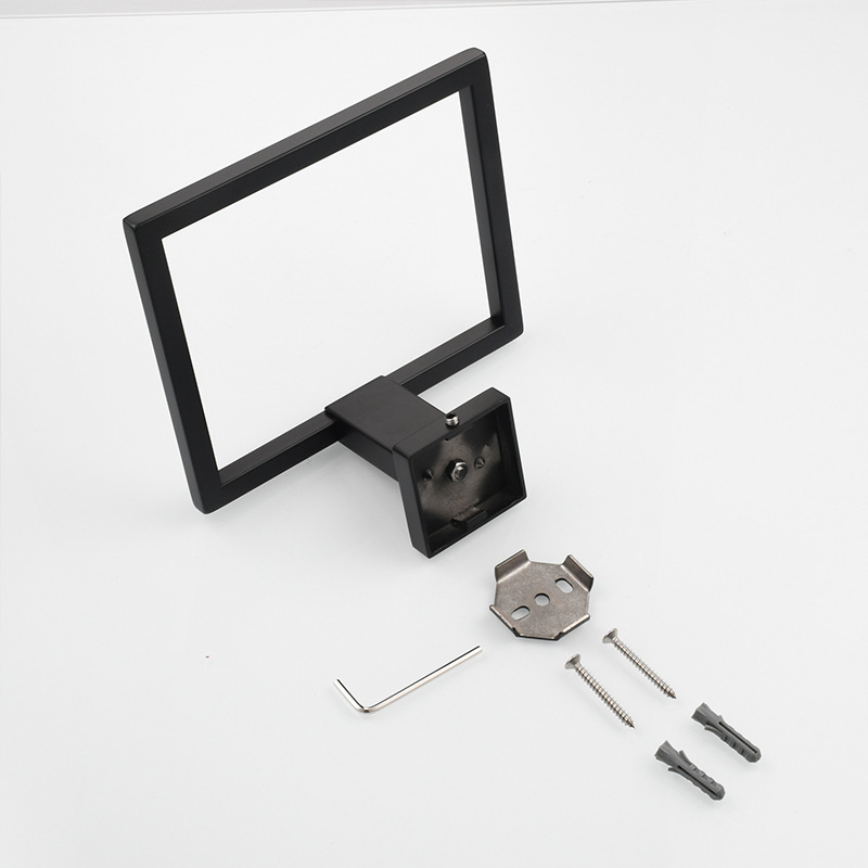 Держатель для полотенца хром-черный, современный стиль