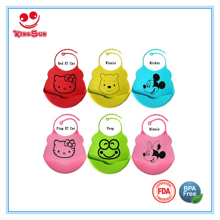 Cartoon-Style Baby Bib Waterproof Silicone Bibs for Mess-Free Baby Items