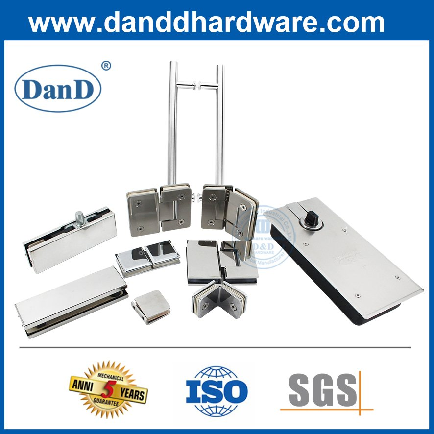 Factory Price Modern Stainless Steel Glass Door Clamp Hinge Toilet Shower Hardware Fitting Accessory Bath Rod Bathroom Accessories