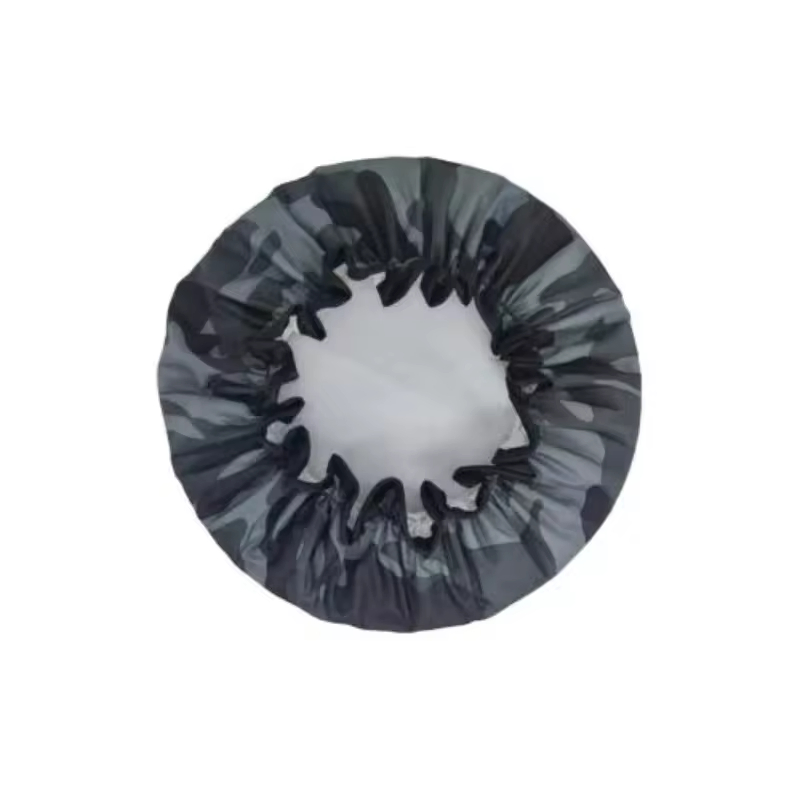 High-Quality Camouflage Double Layer Waterproof Bath Hat Reusable Smooth Elastic Shower Cap