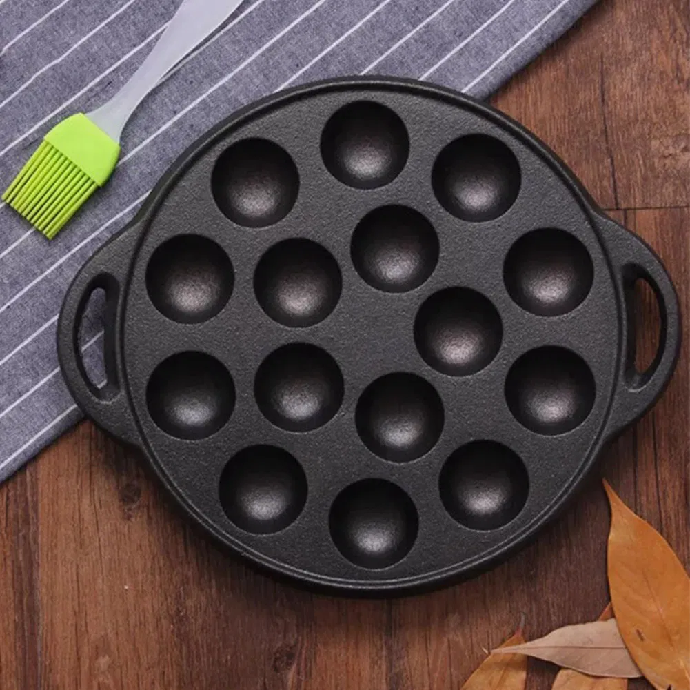 Чугунная форма для такояки и рыбных шариков, 15 ячеек
