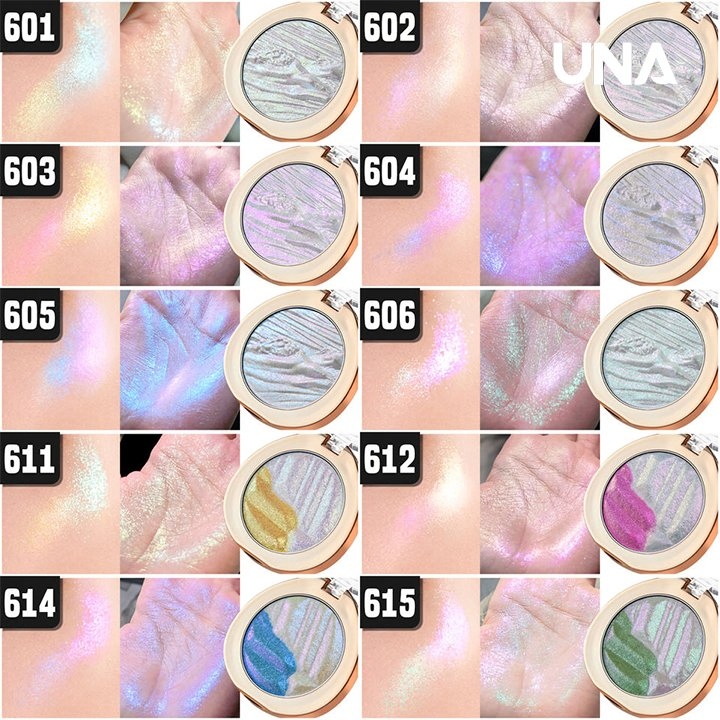 Private Label Cute Makeup Face Duochrome Shiny Long-Lasting Highlighter Whitening Powder Pressed Highlighter