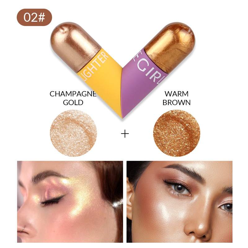 Seline Girl 5ml+5ml Dual Tube Fix Matte Eyeshadow Highlighter