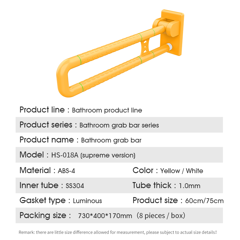 ABS Skidproof Bathroom Accessories Handrail Safety Disabled Grab Rails Grab Bar