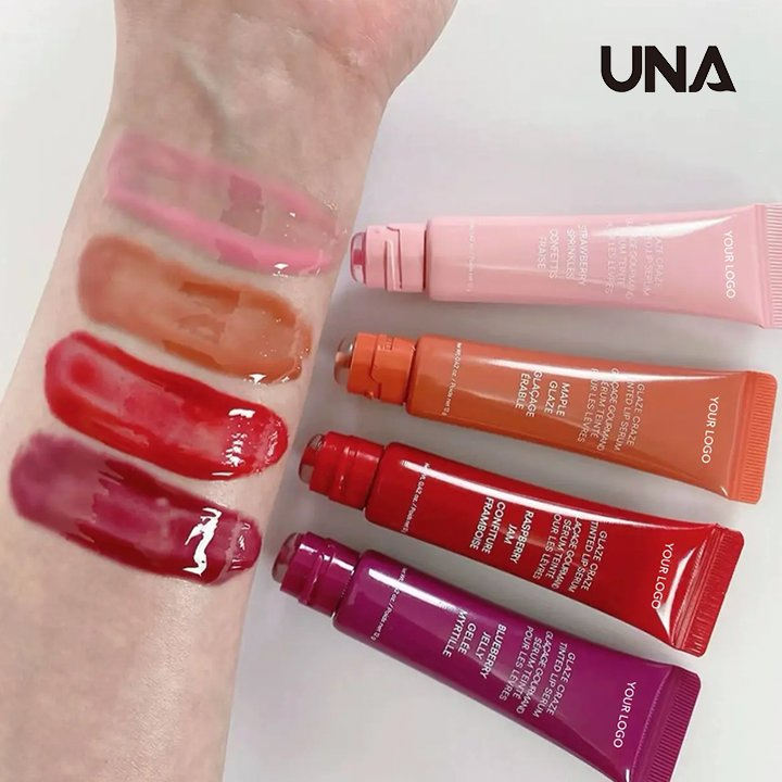 Newest Moisturizing Waterproof Lip Balm Private Label Glitter Squeeze Lip Glaze Nourishing Vegan High-Shine Lip Gloss