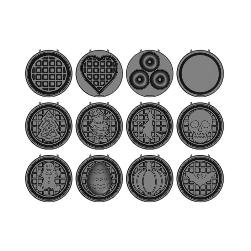 Stainless Steel Snack Maker for Mini Donuts and Dual Waffles