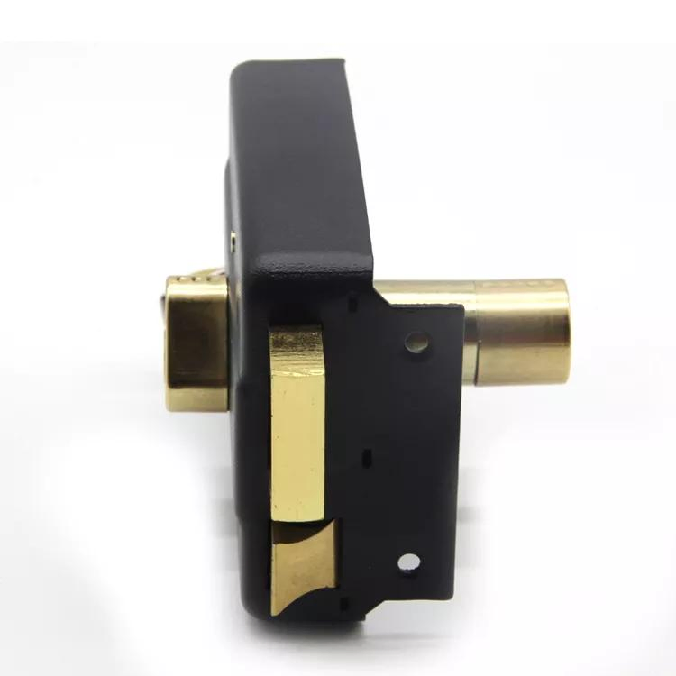 Supplier Customization Door Hardware Theft Proof Black Rim Lock for Wooden Door