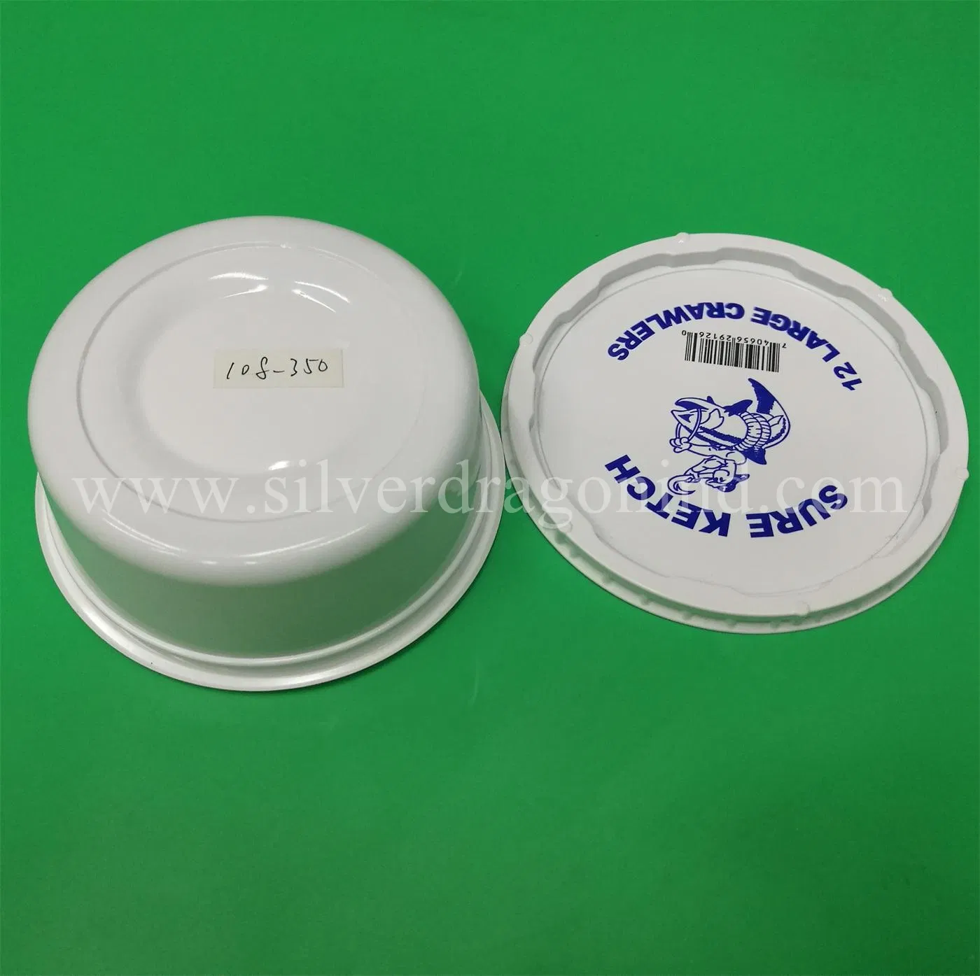 Custom White Disposable Plastic PP Bowl, Salad Bowl, Sauce Bowl with Lid