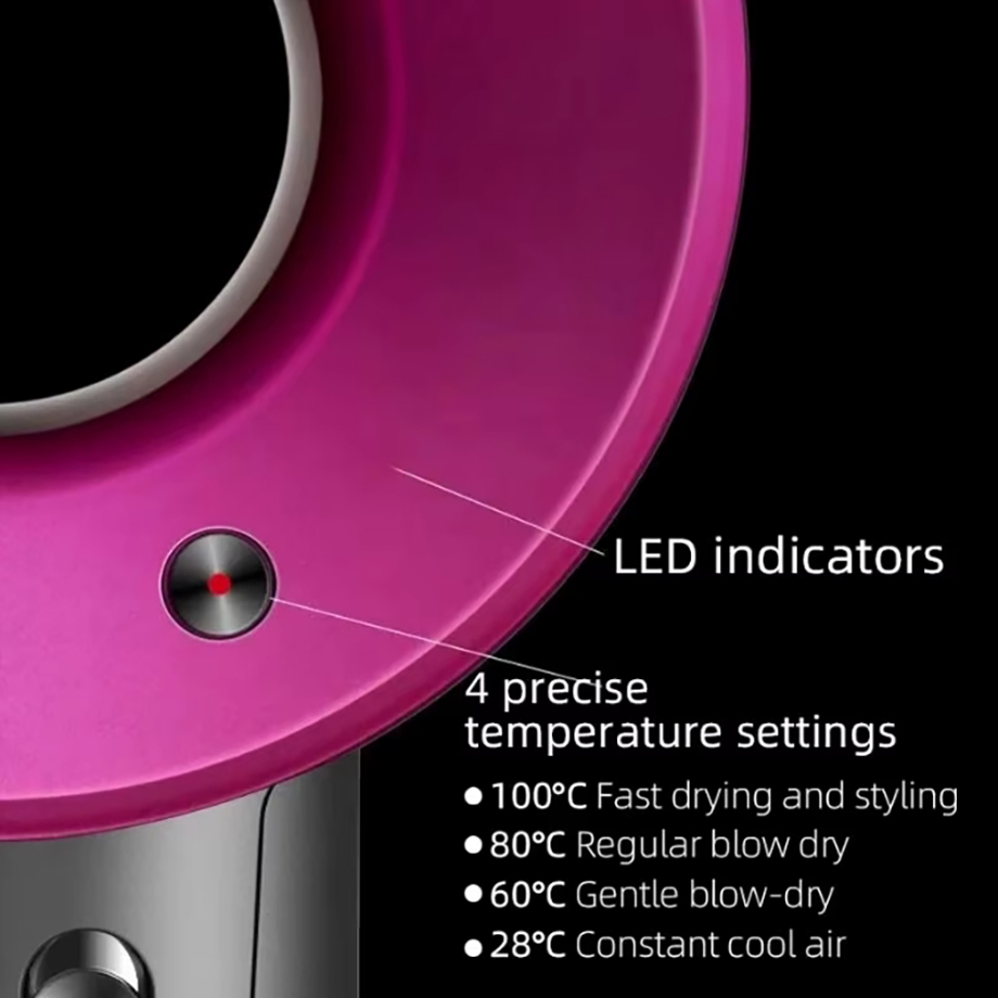 Hair Dryer 110000 Rpm Professional High-Speed Blow Dryer 500 Millions Negative Lonic Care Hair Dryer for Fast Drying Low Noise Thermo-Control Hairdryer