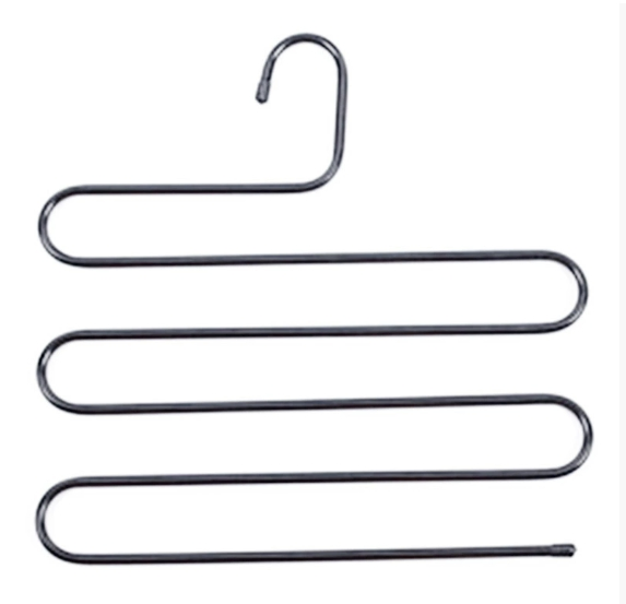Anti-Slip Stainless Steel Multi-Layer Trouser Towel Rack, S-Shaped Trouser Hanger