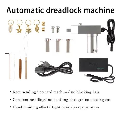 Instant Locs Machine Dreadlock Hair Crochet Hook Human Hair Tool Loc Extensions Maker Automatic Dreadlock Machine