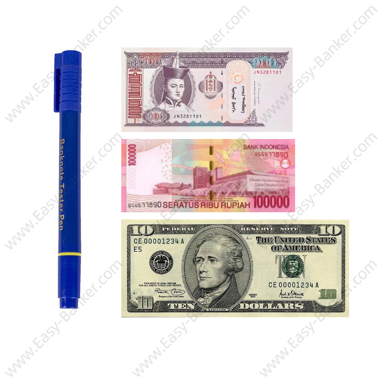 DC-798 Porket Portable Money Detector Pen Water-Based for Most Currencies Fake Money Checker and Counterfeit Pen