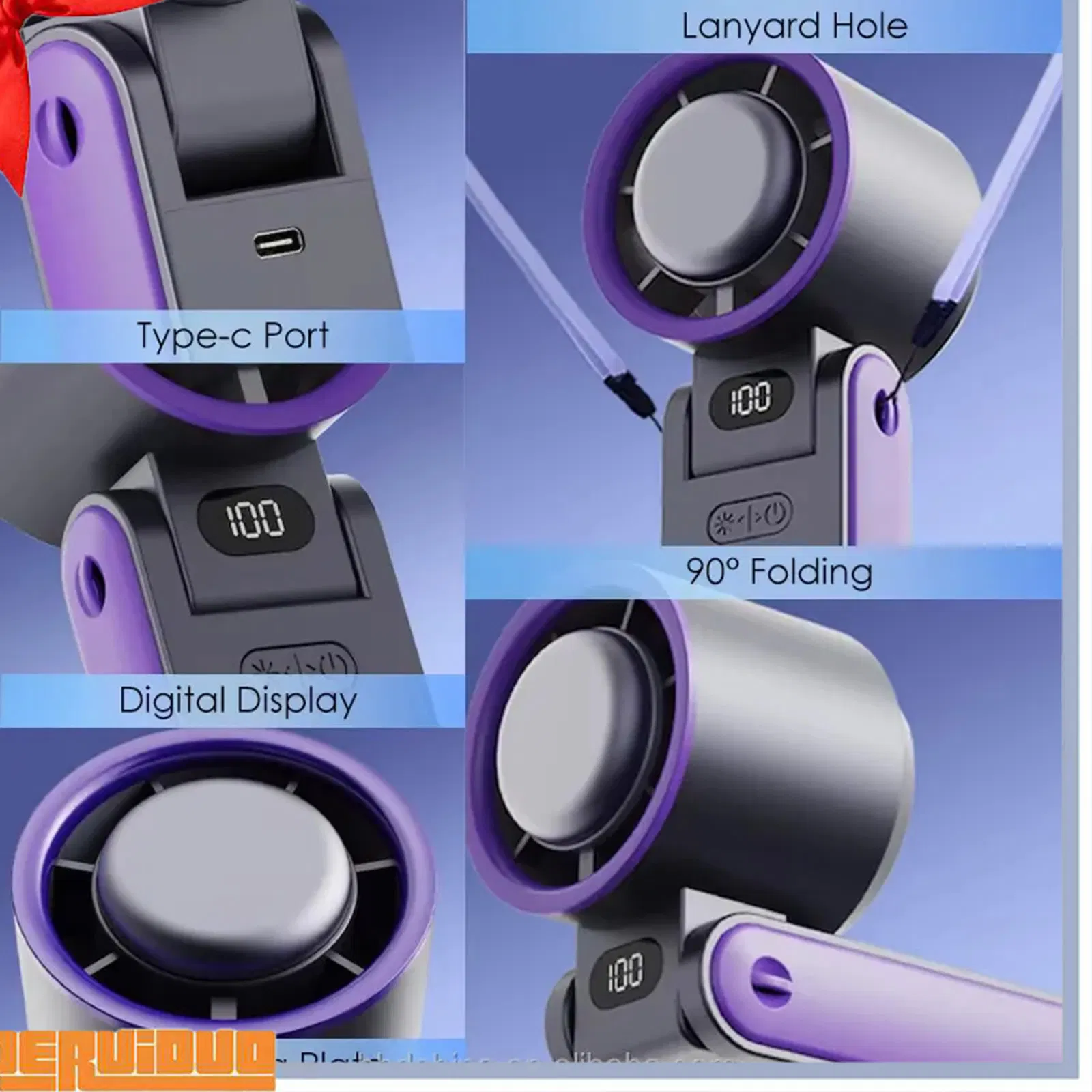 3600mAh Lightweight Multifunctional Handheld Fan USB Powered Foldable Portable Cooler for Travel Camping Office Outdoor Cooling Coolers