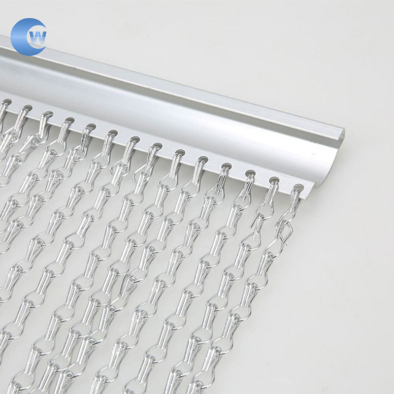 Chinese Suppliers Aluminum Decorative Double Hook Chain Curtain Metal Fabrics