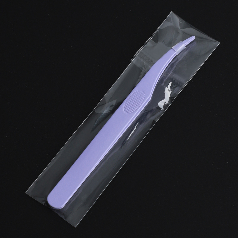 Short Round Tip Gift Beauty Lash Tool Metal Dolphin Eyelash Extension Tweezer